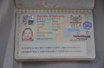 O visto do Suriname, obtido em Cayenne - Guiana Francesa